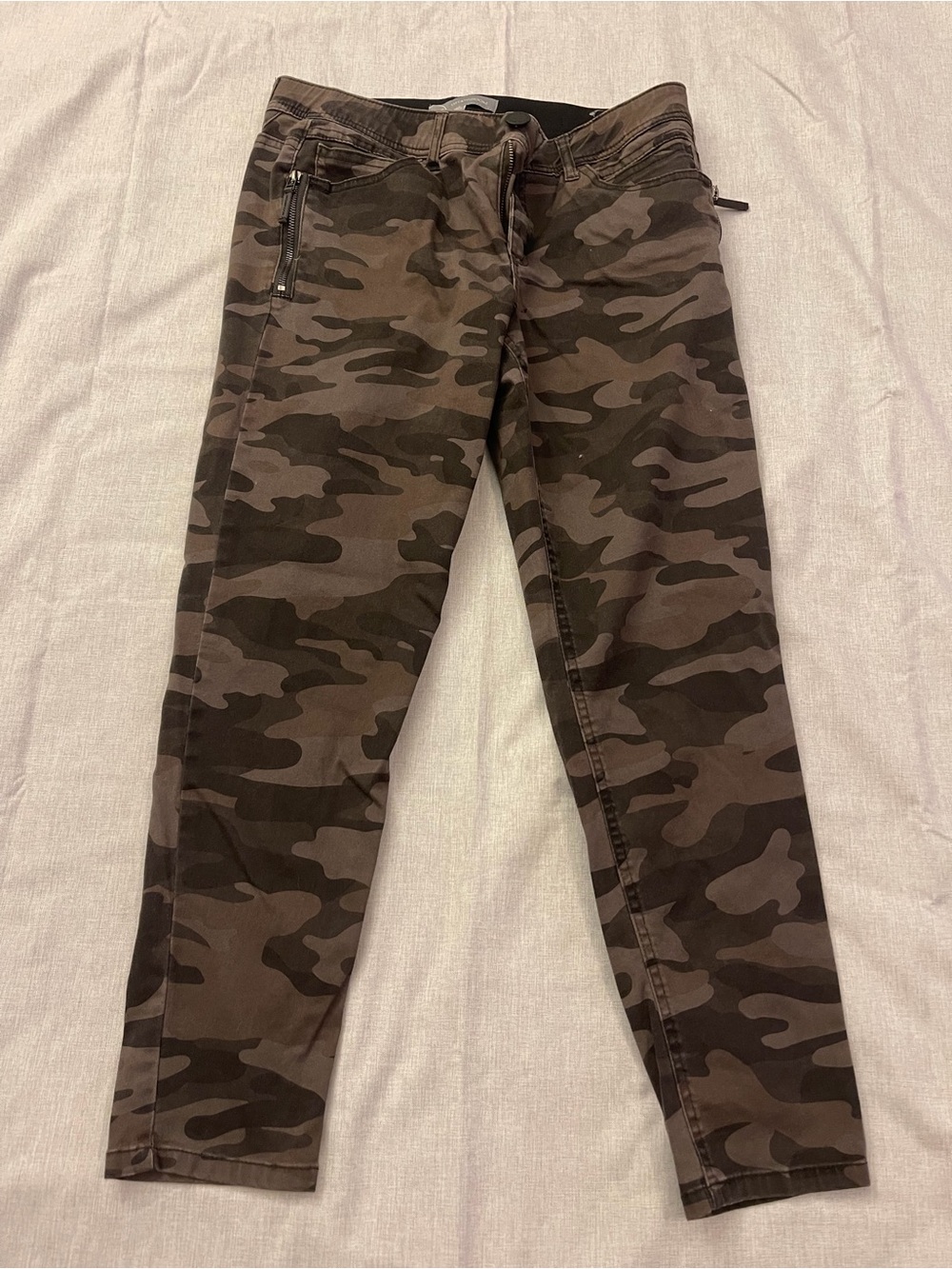 Wit & Wisdom women's camo straight-leg pants - brown/olive/black